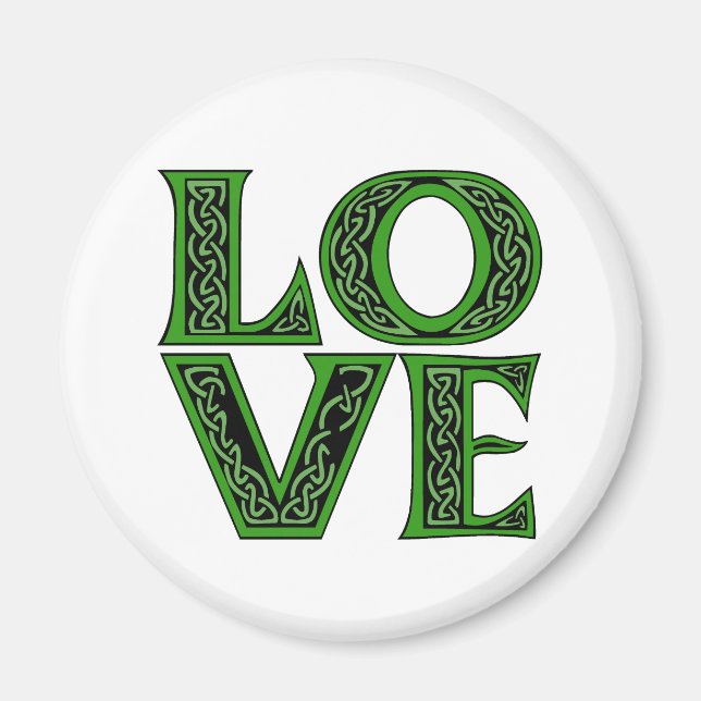 Love in an Irish Celtic Font Magnet (Front)