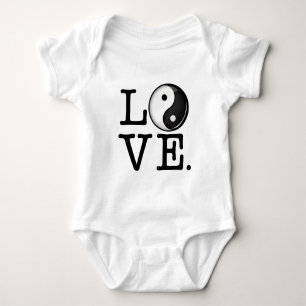 Love in Balance Shiny Yin Yang Symbol Baby Bodysuit