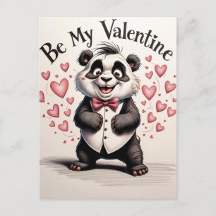 Love in black and white postcard