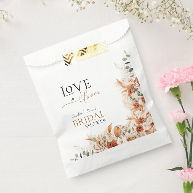 Love In Bloom Boho Chic Terracotta Bridal Shower  Favour Bag (Sealed)