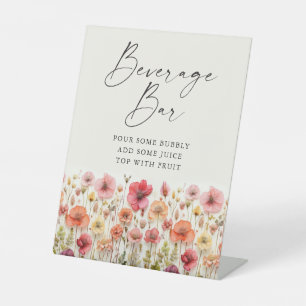 Love In Bloom Bridal Shower Beverage Bar Sign