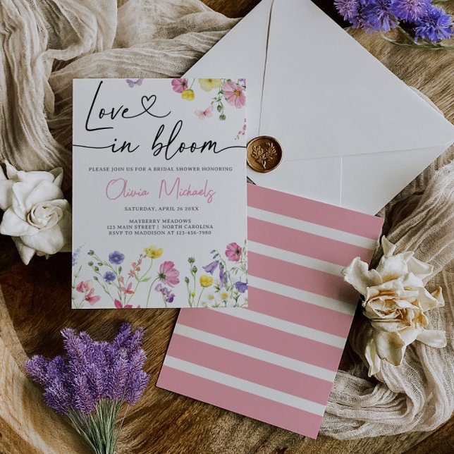 Love in Bloom Bridal Shower Floral Invitation (Creator Uploaded)