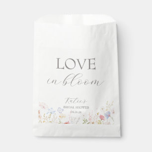Love In Bloom Bridal Shower Flower Bar Sign Favour Bag