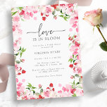 Love In Bloom Bridal Shower Invitation<br><div class="desc">Love In Bloom Bridal Shower Invitation. Discover the rustic elegance in this beautiful bridal shower invitation collection, featuring hand-painted watercolor red and pink roses. These invitations are perfect for a spring or summer event. The artistic watercolor vibe provides a sophisticated yet whimsical touch. With easy-to-customize templates, making this collection truly...</div>