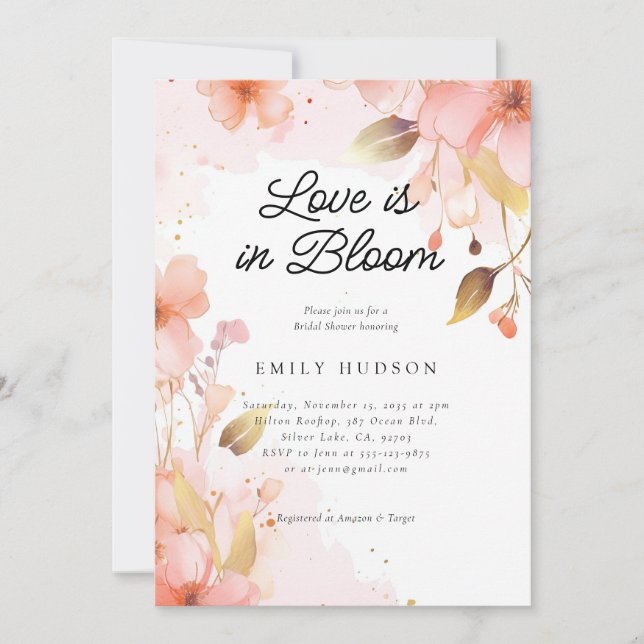 Love in Bloom Bridal Shower Invitation (Front)
