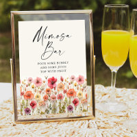 Love In Bloom Bridal Shower Mimosa Bar Sign