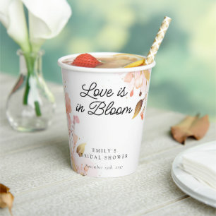Love in Bloom Bridal Shower Paper Cups