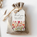 Love in Bloom Bridal Shower Round Favour Tags<br><div class="desc">This beautiful design features an arrangement of soft pastel beautiful wildflowers that are realistic and a modern script (editable colour) font. Customize with your own bridal shower name. Place favour tags on bridal shower thank you favours. See the entire collection for more matching items</div>