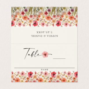 Love In Bloom Bridal Shower Wedding Place Cards