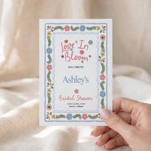 Love in Bloom Bridal Shower, Whimsical  Invitation