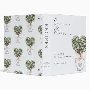 Love in Bloom Chinoiserie Blush Pink Shower Recipe Binder
