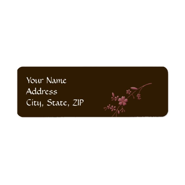 Love in Bloom: Chocolate Brown with Cherry Blossom (Front)