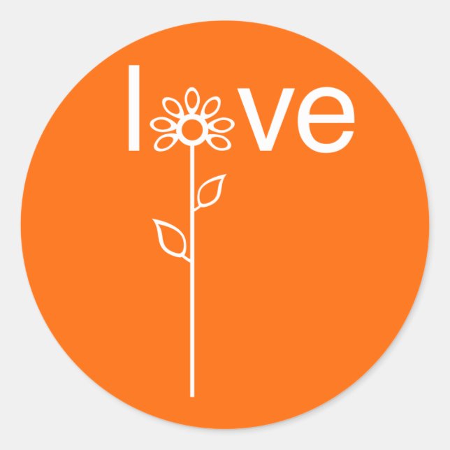 Love in Bloom Customizeable Classic Round Sticker (Front)