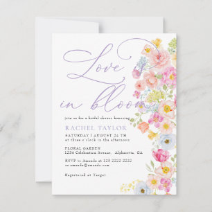 Love in bloom Elegant Floral Bridal Shower Invitation