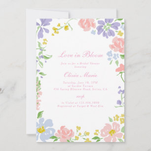 Love in Bloom Floral Bridal Shower Invitation