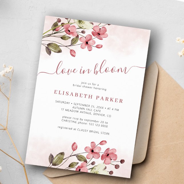 Love in bloom floral bridal shower invitation (Creator Uploaded)