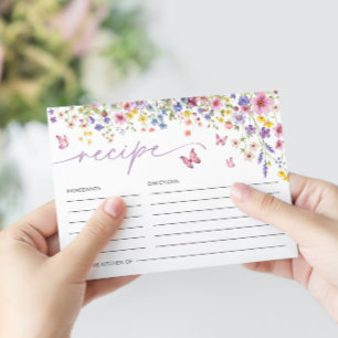 Love in Bloom Floral Butterfly Bridal Shower Enclosure Card