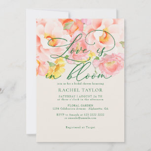 Love in Bloom Floral Garden Bridal Shower  Invitation