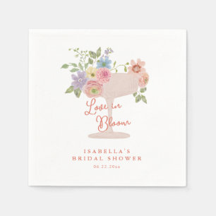 Love in Bloom Floral Garden Bridal Shower Napkin