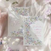 Love In Bloom Floral Pink Purple Bridal Shower