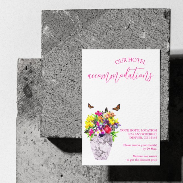 Love In Bloom Floral Wedding Accommodations Enclosure Card (Creator Uploaded)