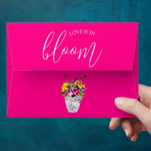 Love In Bloom Floral Wedding Envelope