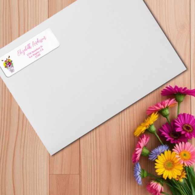 Love In Bloom Floral Wedding Return Address (Creator Uploaded)