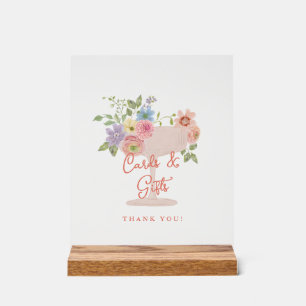 Love in Bloom Garden Bridal Shower Cards & Gifts Acrylic Sign