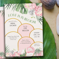 Love in Bloom Gold Arch Pink Protea Bridal Shower