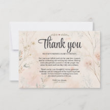 Love in Bloom Photo Wedding Thank You Card