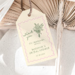 Love in Bloom Pink Sage Bridal Shower Thank you Gift Tags<br><div class="desc">Celebrate the upcoming nuptials of your favourite bride-to-be in style with our quirky and whimsical bridal shower thank you tag! This design features a beautiful hand-drawn flower bouquet in a fun and playful style, accompanied by a casual, handwritten font that perfectly captures the excitement and joy of the occasion. The...</div>