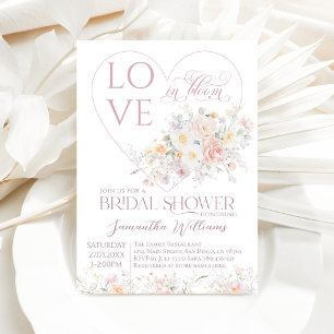 Love in Bloom Soft Wildflower Bridal Shower Invitation