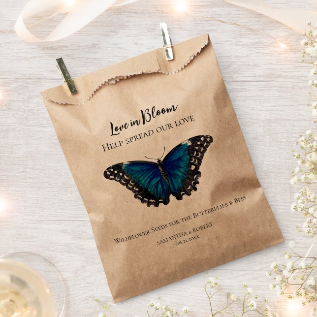 Love in Bloom Spread Wildflower Seeds Favour Bag (Clipped)