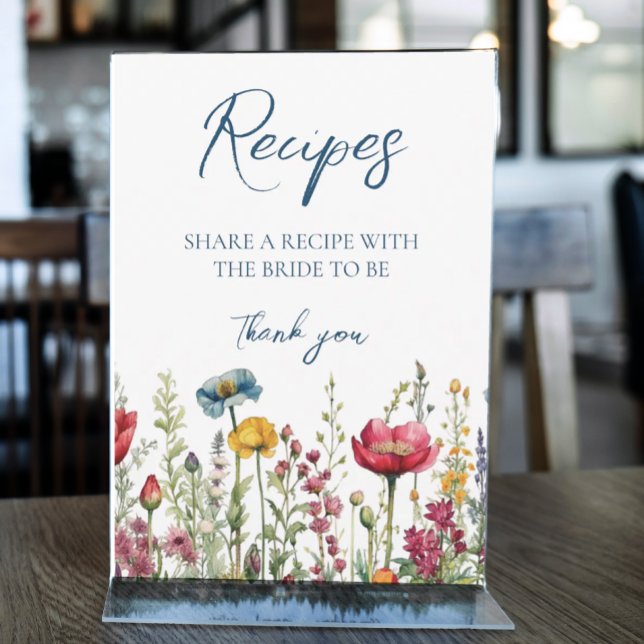 Love in Bloom Watercolor Wildflowers Table Signs (Creator Uploaded)