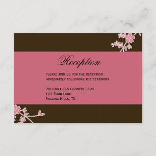 Love in Bloom: Wedding Reception Invitatation Enclosure Card