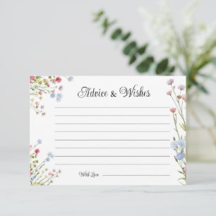 Love in Bloom Wildflower Advice and Wishes Card