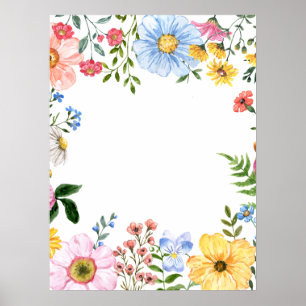 Love in Bloom Wildflower Bridal Shower Welcome Poster