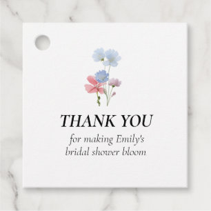 Love in Bloom Wildflower Favour Tags