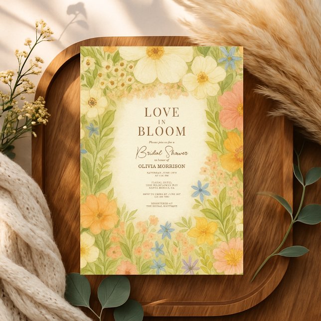 Love in Bloom Wildflower Garden Bridal Shower Invitation (Creator Uploaded)