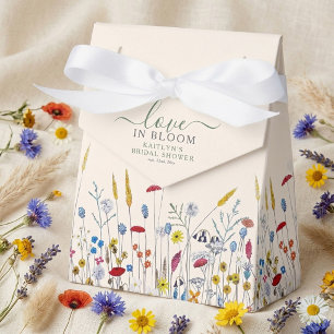 Love in Bloom Wildflower Meadow Bridal Shower Favor Box