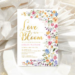 Love in Bloom Wildflower Meadow Bridal Shower  Invitation<br><div class="desc">This elegant design features cheerful watercolor wildflowers mixed with lush greenery foliage. Personalize the invite with your details and if you want to further re-arrange the style and placement of the text,  please press the "Click to customize further" button.</div>