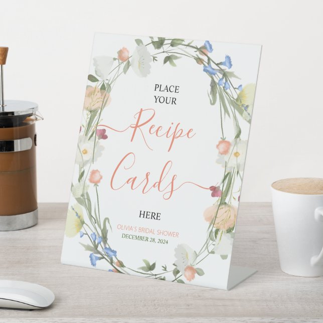 Love in bloom Wildflower Recipe Card Sign (In SItu)