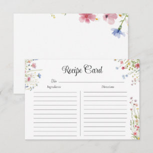Love in Bloom Wildflower Recipe Cards