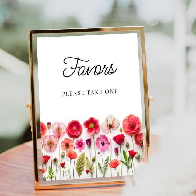 Love in Bloom Wildflowers Favours Please Take One Poster (Creator Uploaded)