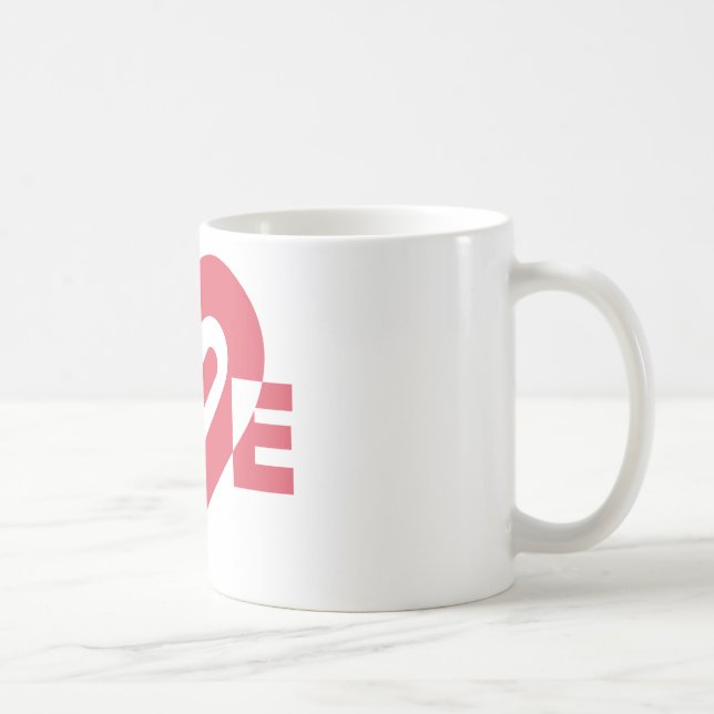 Love in Cherry Pink Coffee Mug (Right)