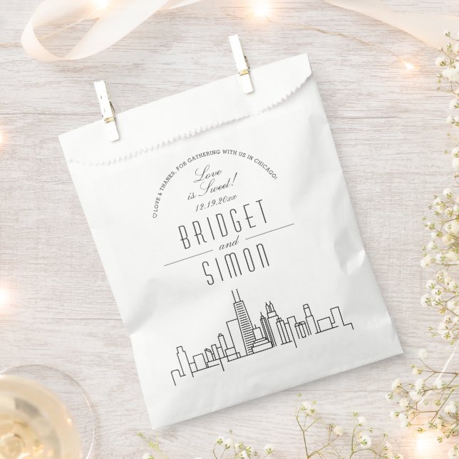 Love in Chicago | Wedding Favour Bags (Clipped)