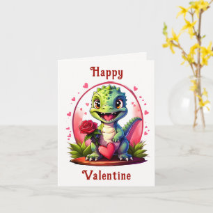 Love in Dragon Style Cute Valentine Dragon Card
