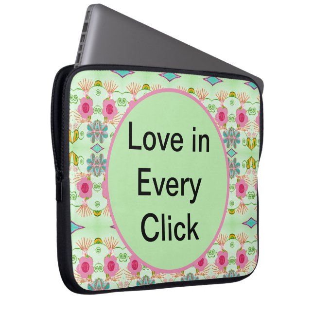 Love in Every Click Laptop Sleeve (Front Right)