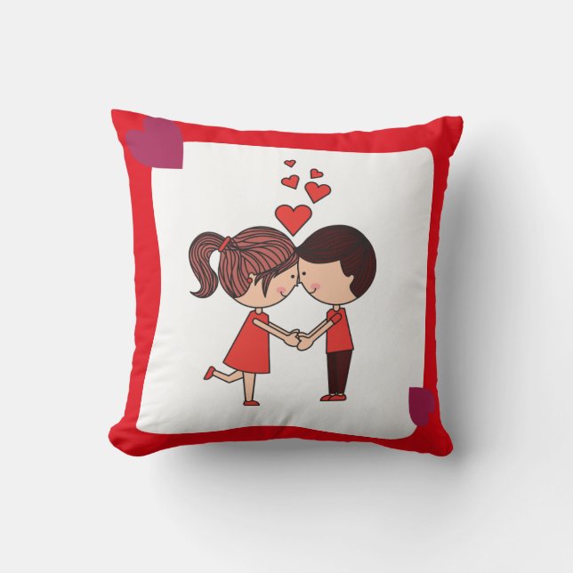 Love in Every Hug Throw Pillow (Front)
