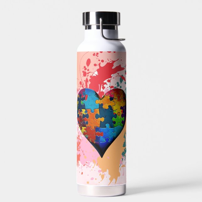 Love in Every Piece Water Bottle (Left)